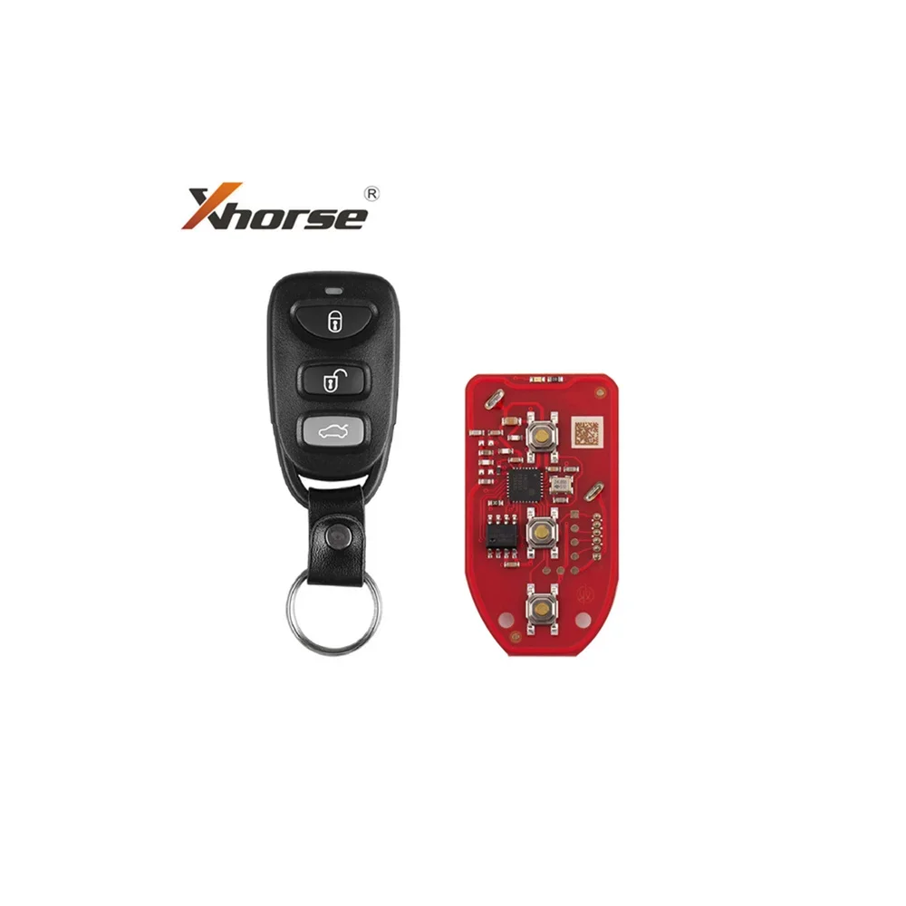 5 pièces XHORSE XKHY20EN clé à distance de voiture en fil pour Hyundai Type 3 boutons clé à distance universelle de deuxième génération pour outil clé VVDI