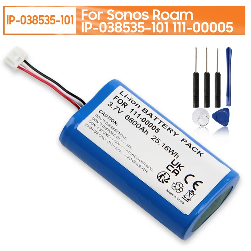 Batterie de remplacement IP-038535-101 pour Sonos Roam IP-038535-101 111-00005 batterie de haut-parleur Bluetooth 2600mAh