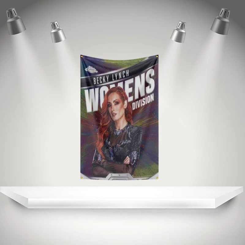 Bandera de Becky Lynch, Tapiz con Impresión HD, Decoración para Garaje de Fanáticos del Boxeo