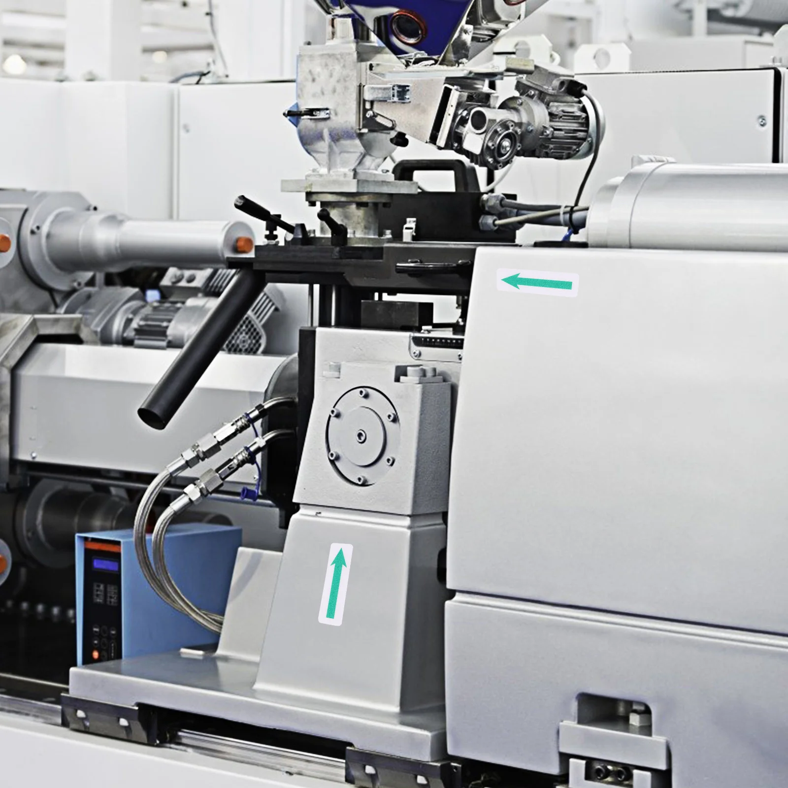 10 قطعة ملصق السهم الأخضر الأبيض القابل للإزالة مقاوم للماء قابلة لإعادة الاستخدام الطابق جدار ملصق لاصق السهم بمناسبة علامة السلامة المرورية #4