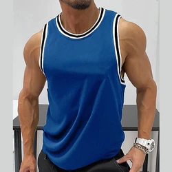 Nuova estate senza maniche confortevole gilet felpa Fitness Training sport Top uomo girocollo abbigliamento Fitness Casual