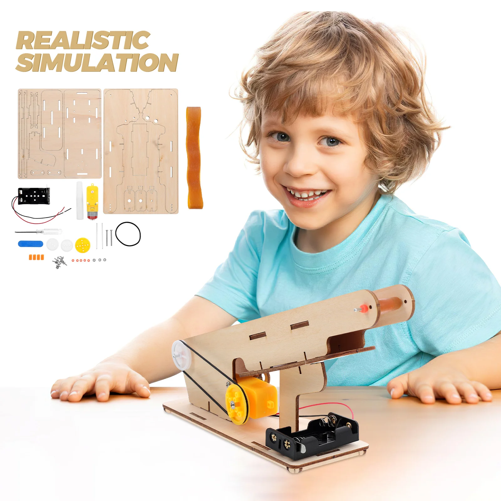 مجموعة علوم حزام الناقل الكهربائي مواد ذاتية الصنع لمشاريع تجربة جذع الأطفال تعزز تعلم كهرباء الفيزياء