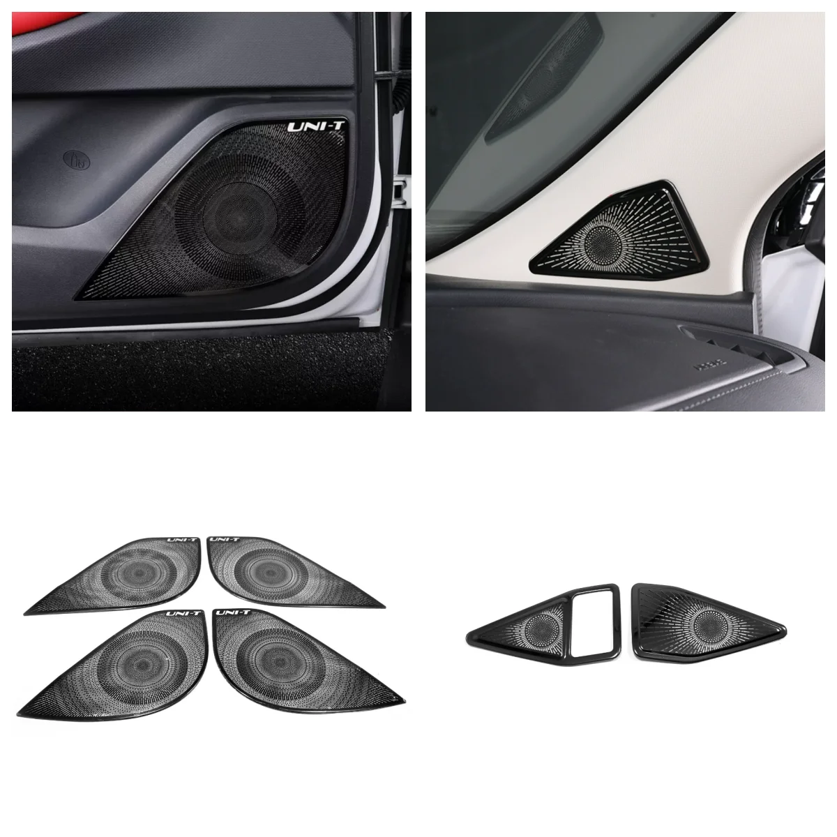 For CHANGAN UNI-T UNIT 2020-2022 Interior Accessories Stainless Steel Door Speaker Audio Loudspeaker Cover Trim