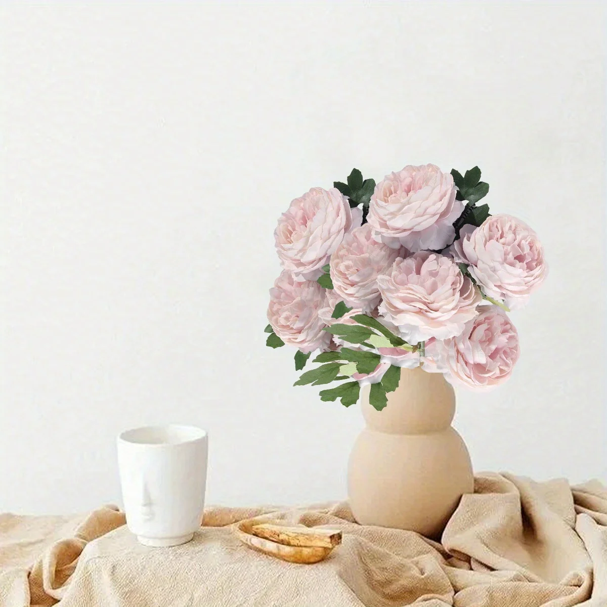

20Pcs Artificial Peony Flowers 11.8in Fake Flower Western Peony Tea Rose for Wedding Home Office Table Party Festival