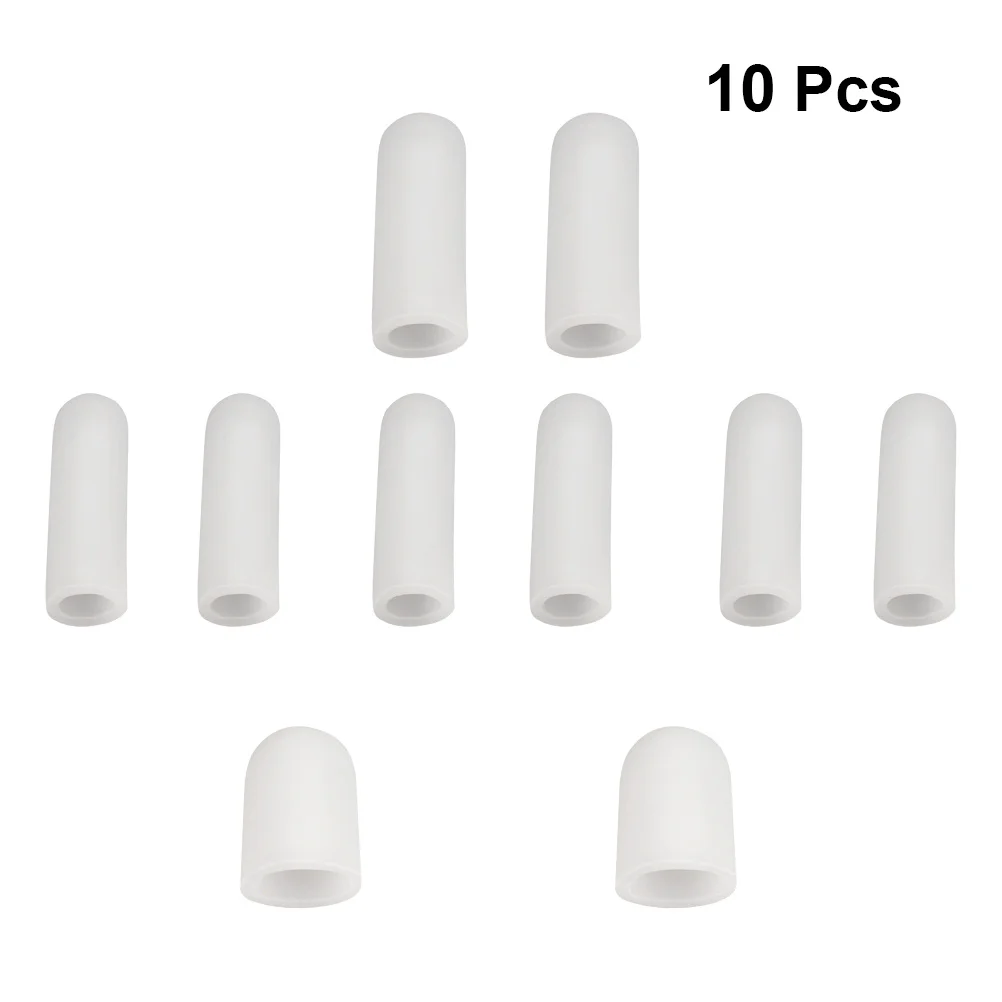 

10Pcs Toe Sleeve Silicone Gel Cover for Pain Relief Callus Corn Blister Protection Breathable Flexible Toe Caps