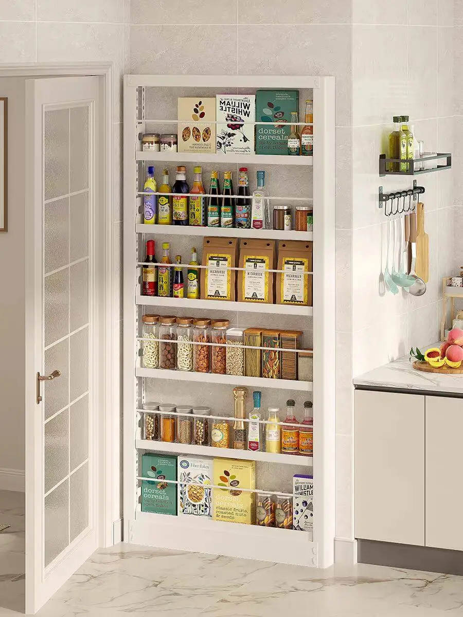 

Kitchen storage artifact, condiment rack, ultra-thin integrated wall