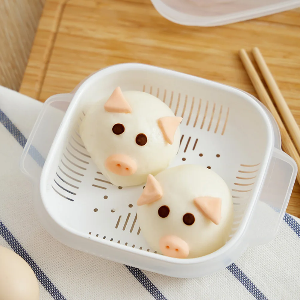 

2Pcs Microwave Heating Rice Lunch Box Portable Sealed Double Layer Bento Food Container for Work School Outdoor