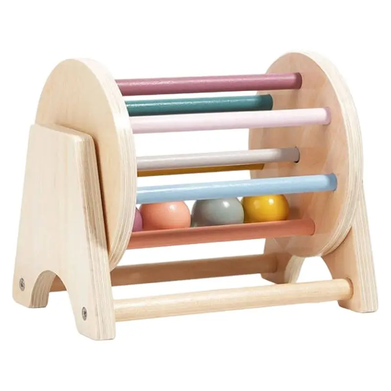 유아용 나무 동전 공 놀이 드럼 아기 교육용 교구 선물 교육적 감각 색상 모양 인지 매치