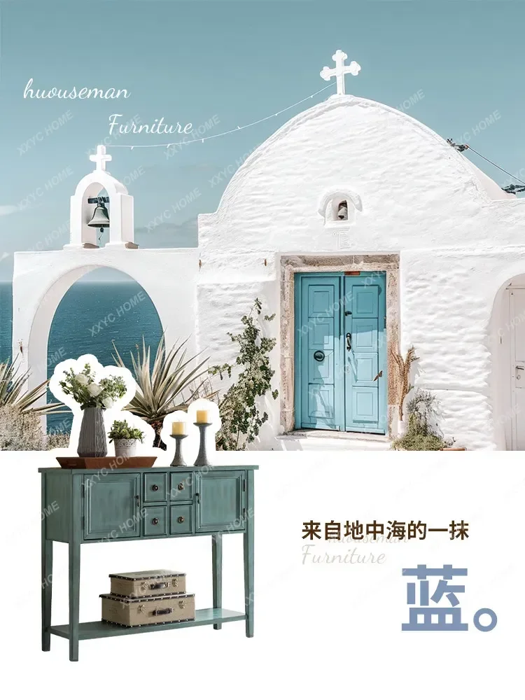 XX X Mediterranean Style Entryway Living Room Screen Partition Modern Simple Wall Table  Country Used Sideboard