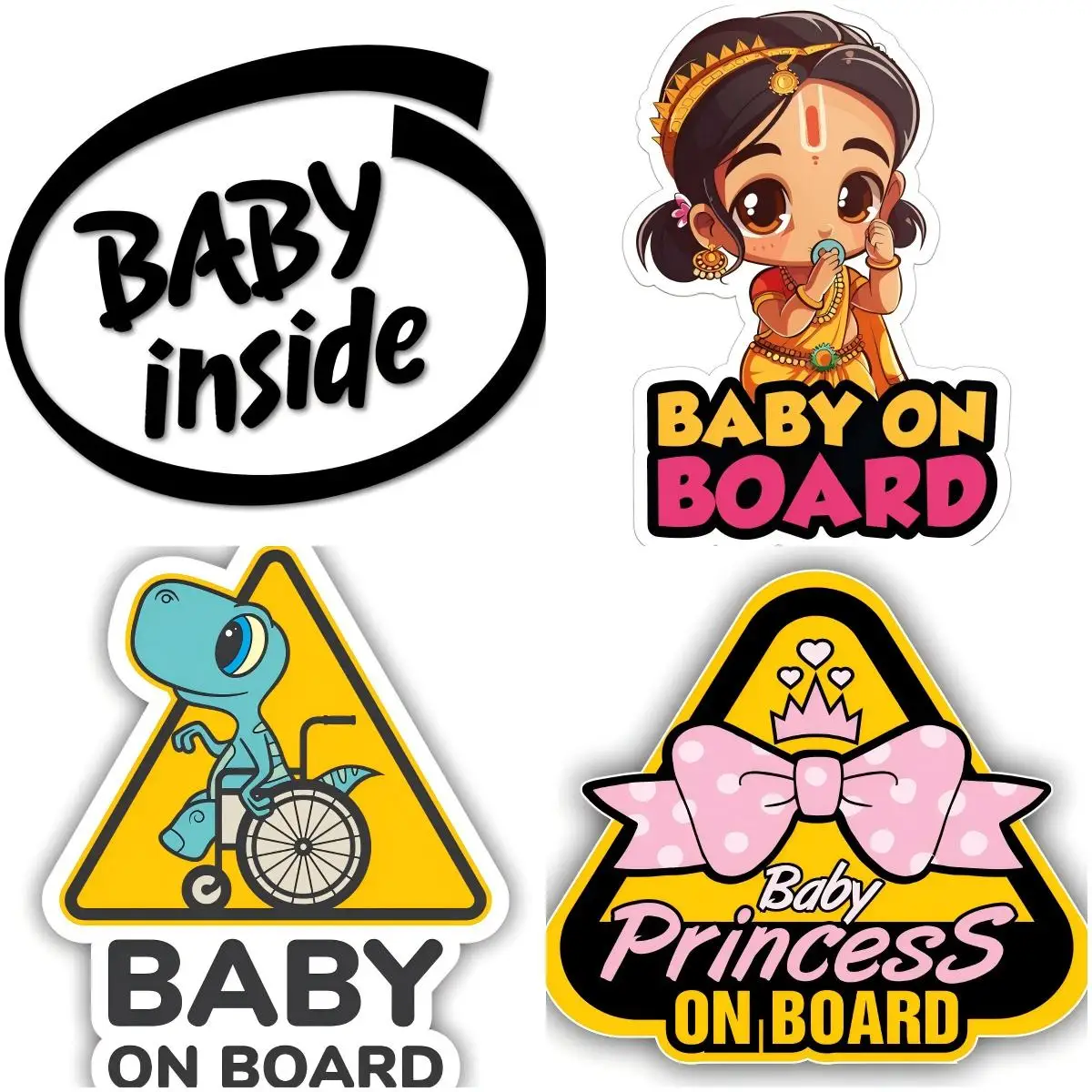 

Baby ON Board Baby Safety Sign Car Sticker Decorative Cover Scratches Car Accessories Exterior Knuckles Decoration