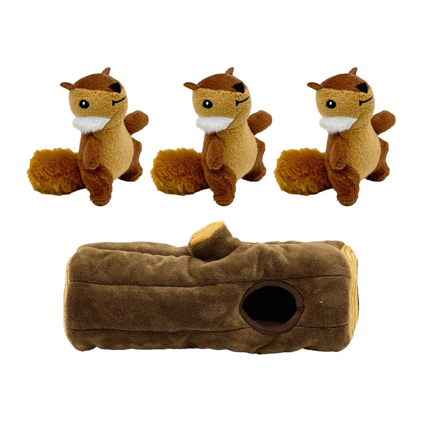 Esquilo escondido brinquedo de pelúcia para cães brinquedos de pelúcia para cães suprimentos multiuso para cães