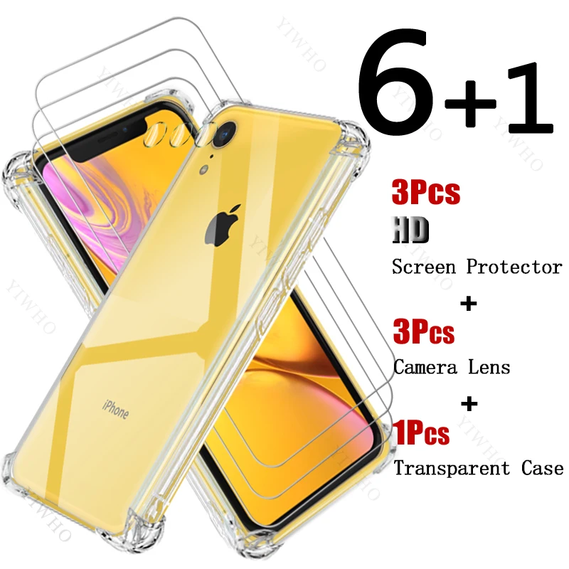 Full Cover Gehard Glas Screen Protectors Voor Apple Iphone Xr Zachte Siliconen Schokbestendige Case Veiligheid Camera Lens Voor Iphone X R