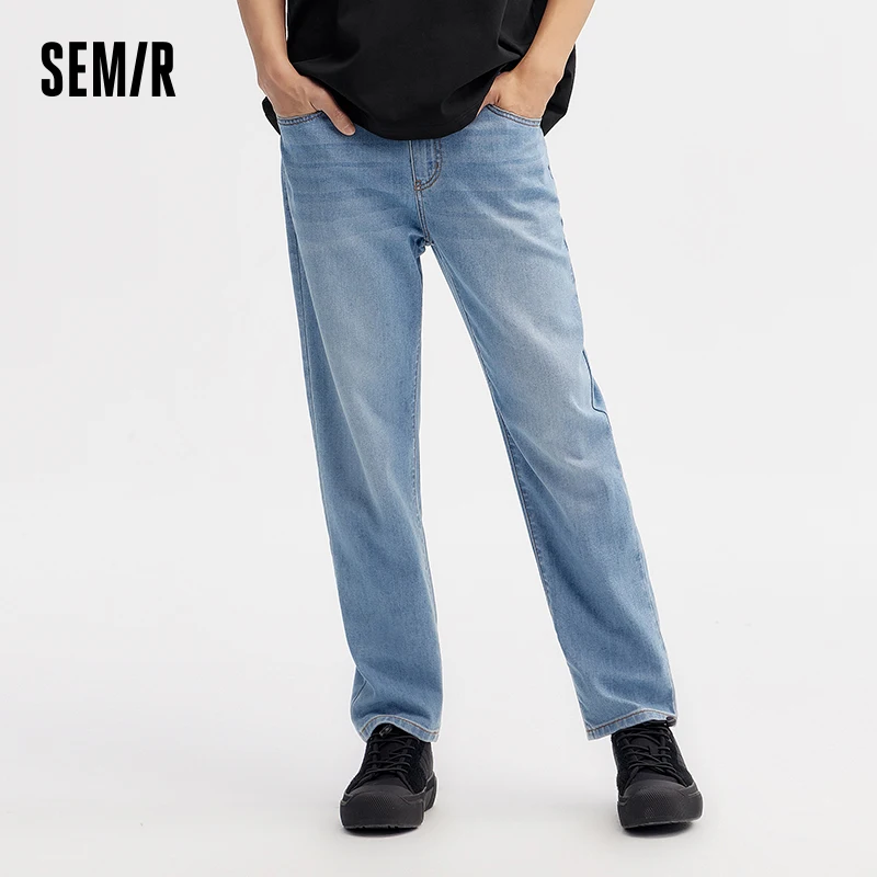 

Semir Jeans Men 2024 Summer New Cool Sense Of Fashion Do Old Washed Straight Trousers Daily Simple Commuting