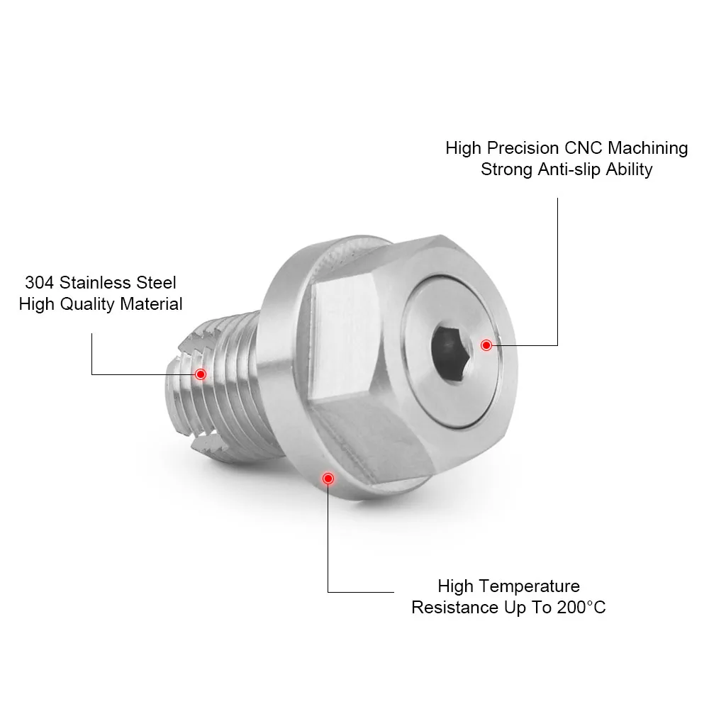 M10.4/M12.1/M14.1/M16.1/M18.1 Oil Drain Plug Oversize Piggyback Stainless Steel Self Tapping Oil Pan Thread Repair Kit W/O-Ring