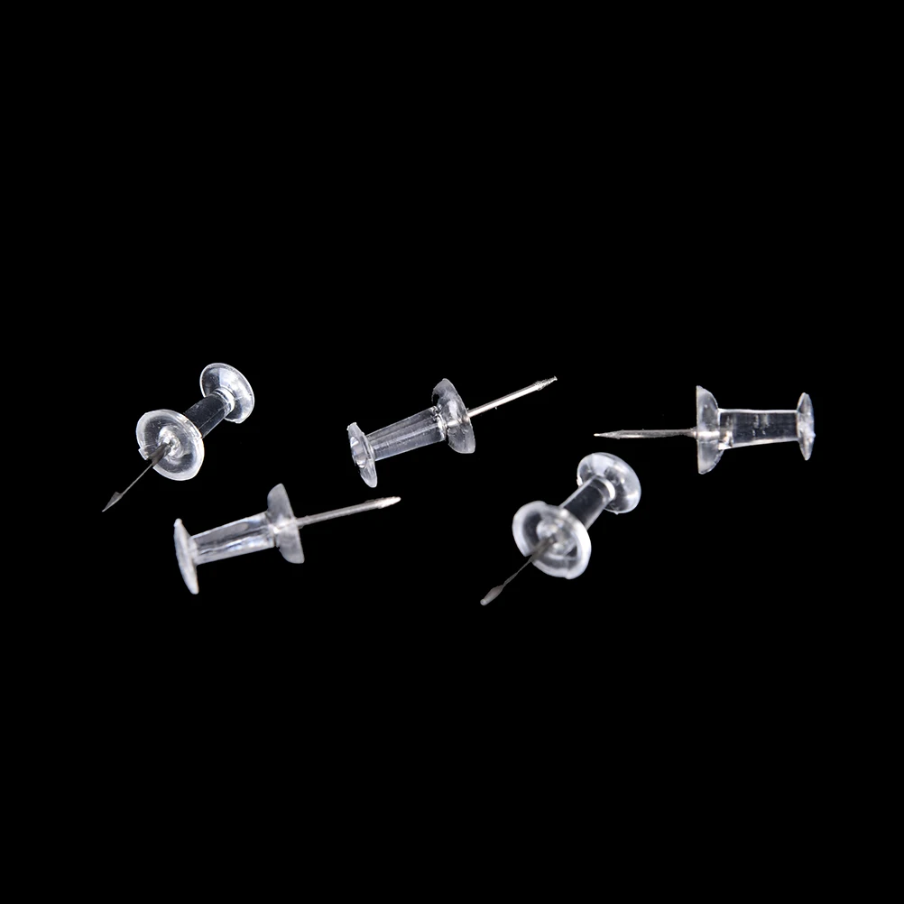 Picture 3: 40Pcs Transparent Push Pins Notice Board Map Thumb Tacks Point Bulletin
