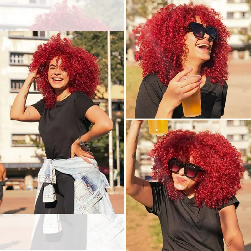 

Curly Hair Women's Afro Fashionable Wig European and American Thanksgiving Gift