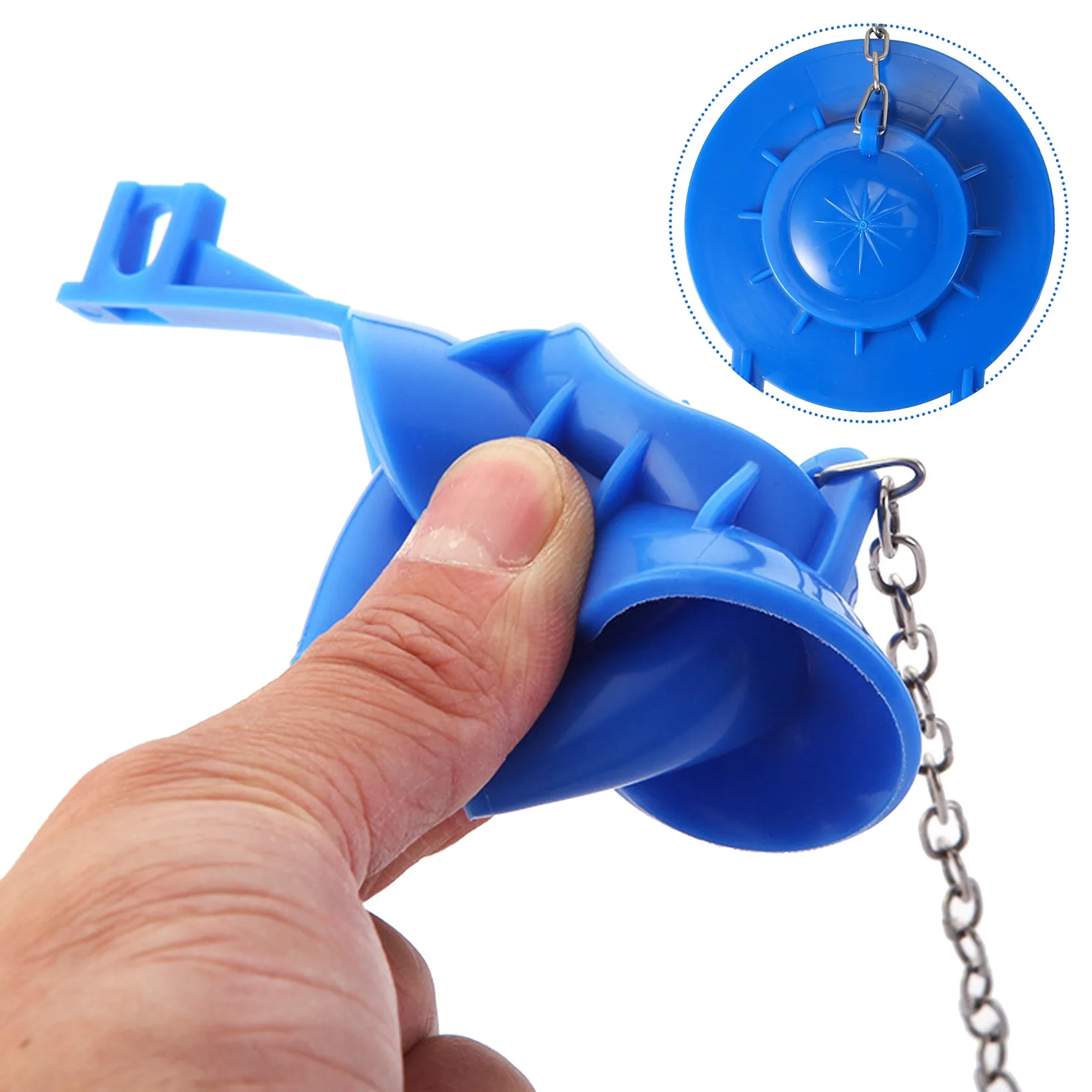 A84E-2 Pieces Toilet Flapper Replacements 2 Inch Toilet Flapper Stopper Water Saving Flappers With 2 Pieces Toilet Chains