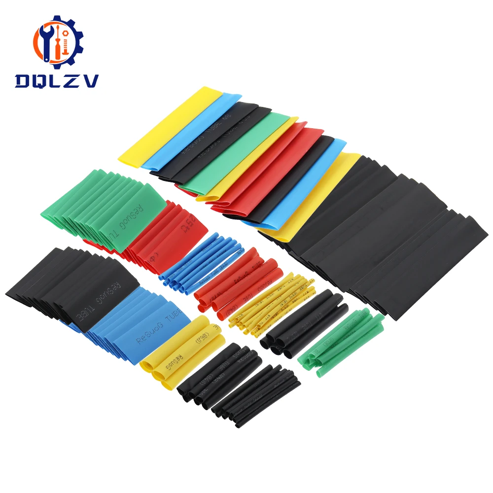 530/328/164/127pcs Heat Shrink Tube 2:1 Shrinkable Wire Shrinking Wrap Tubing Wire Connect Cover Protection