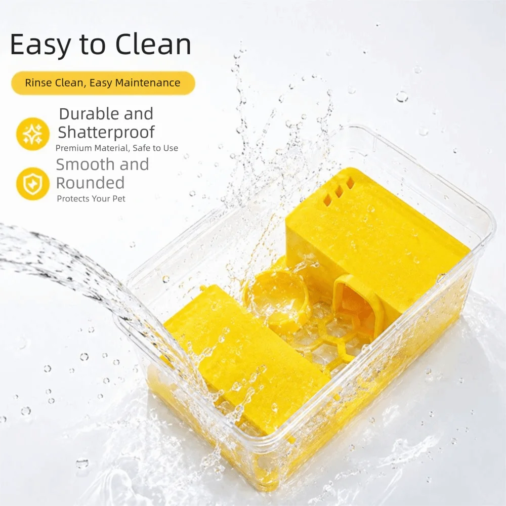 Drop-Resistant Reptile Habitat Clear Detachable Reptile Terrarium Food Dish Climbing Frame Lizard Enclosure For Small Animals