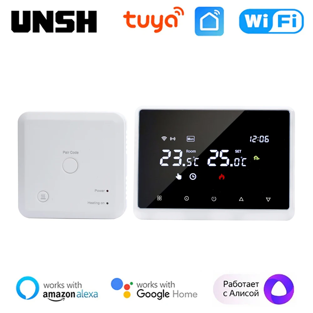 

Tuya Wifi RF Smart Thermostat Switch Temperature Controller for Gas Boiler Water Heating Support Alexa Google Home Yandex Alice