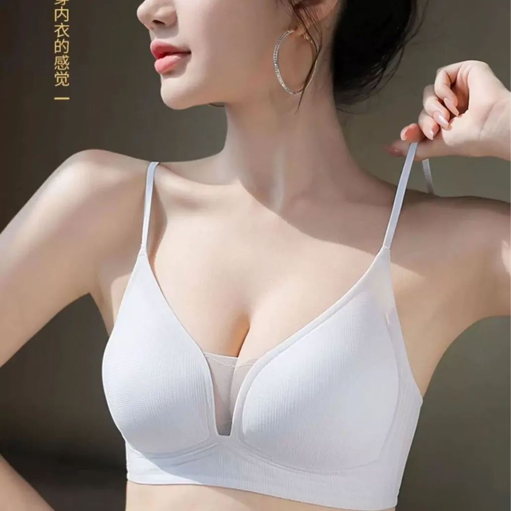 Seamless Deep U-shaped Beautiful Back Underwear for Women, Cool and Breathable, Hole Cup Sports Comfort Bra, Thin