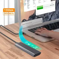 USB3.1 M2 NVMe SSD Case Enclosure 10Gbps Type C HDD Box Tool Free SATA M-Key B-Key Enclosure