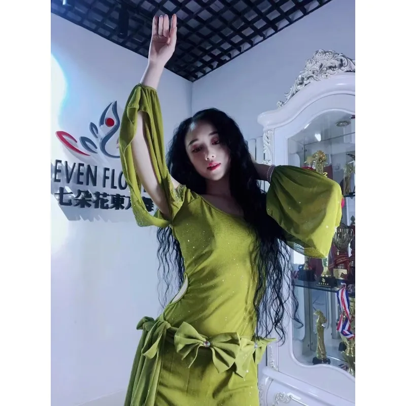 Customized Belly Dance Costumes Folk Robe Baladi Saidi Loose Group Uniform Class Uniform