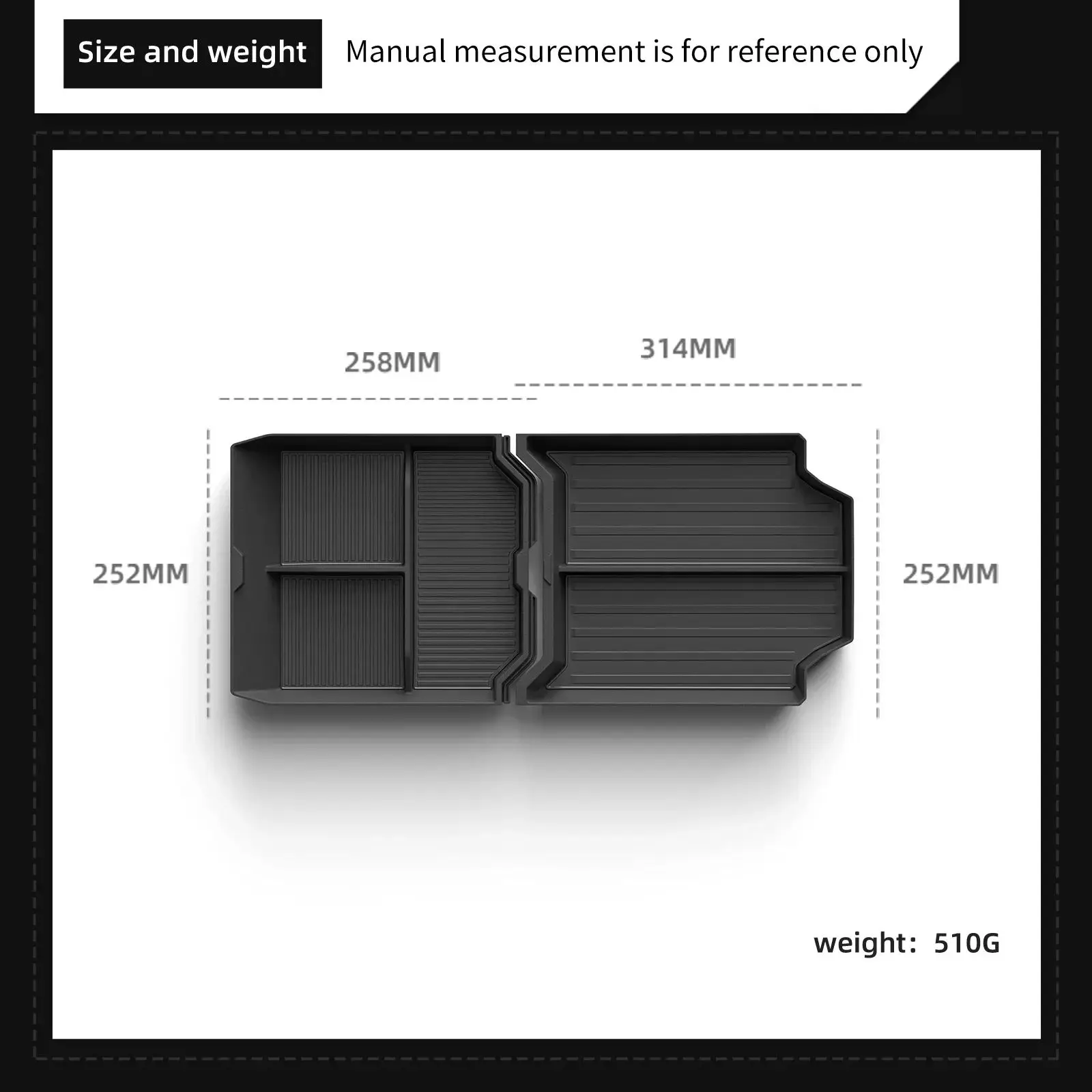 for Tesla Cybertruck 2024 2025 Center Console Lower Storage Box Car Accessories Drinks Holder Tray Organizer Tidying