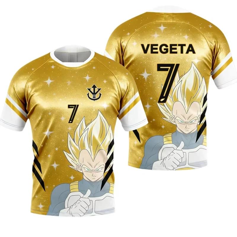 2026 Sommer Dragon Ball Retro Fitness T-Shirt Herren Oversize 3D-Druck Kurzarm Familien-Unisex Kinder-Sportshirt