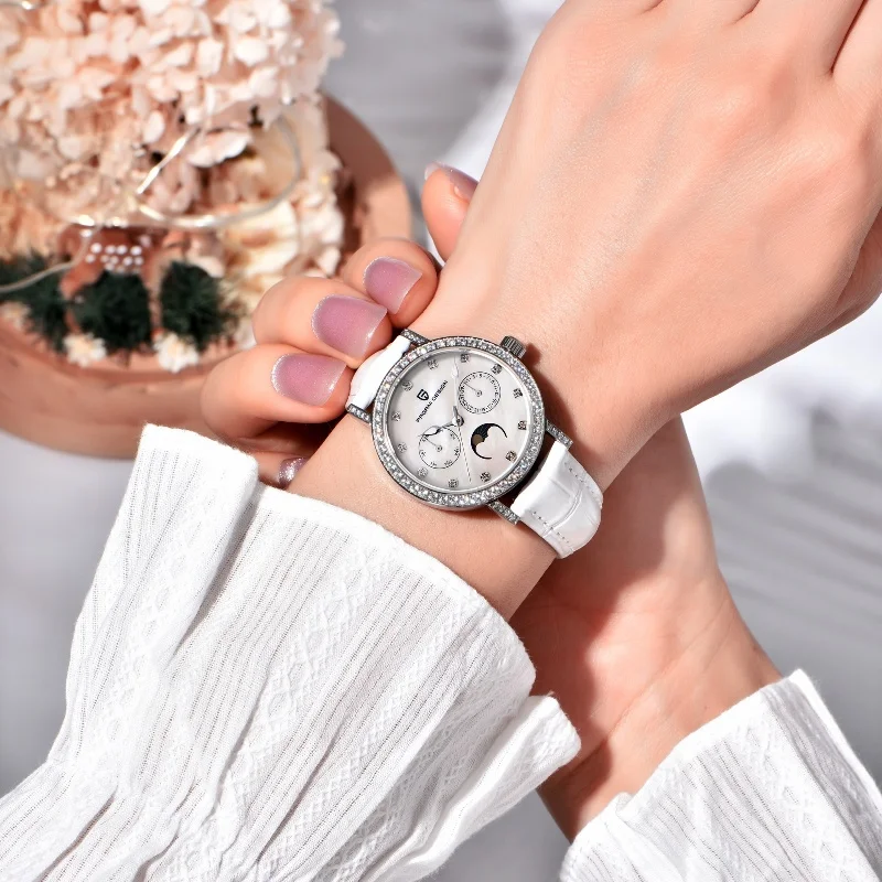 PAGANI DESIGN 2024 ใหม่หรูหราแฟชั่นผู้หญิงสบายๆควอตซ์นาฬิกาChronographสแตนเลสกันน้ํา 10Barนาฬิกาข้อมือ