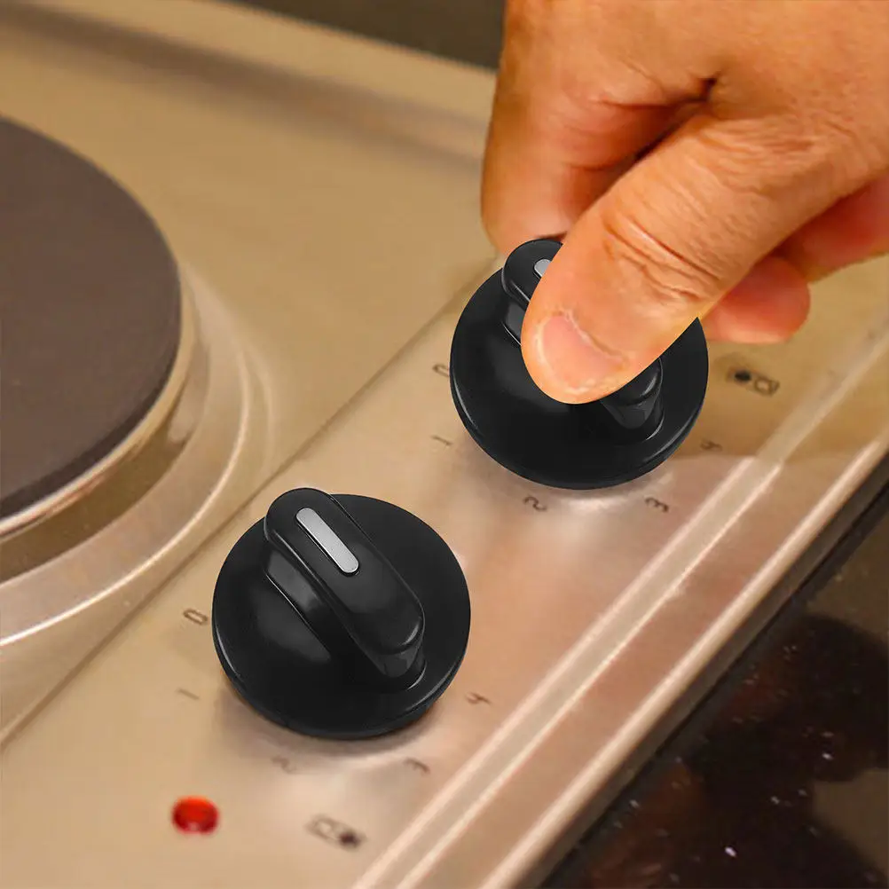 4Pcs Time Control Knobs Replacement Universal 6Mm D-Shaft for Oven Electric Cooktop Air Fryer Slow Cooker Range Burner