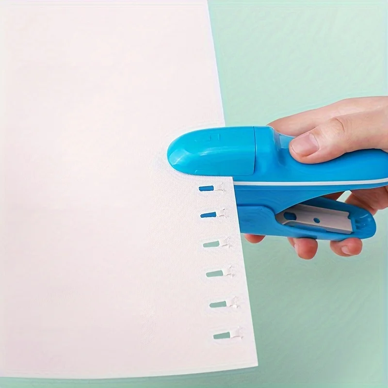1Pc Needle-Free Stapler Manual Paper Binding Press for Office School Supplies Effort-Saving Stapler Without Staples