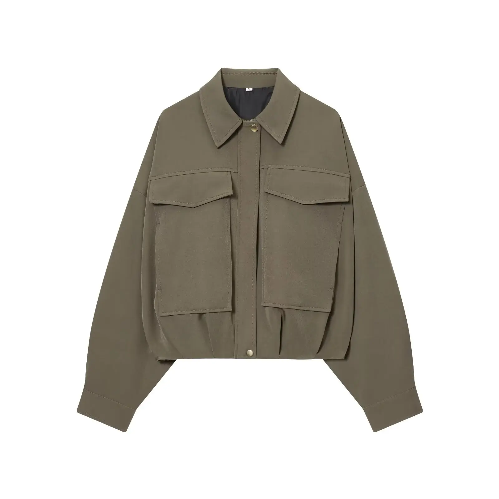 

DiYiG ЖЕНЩИНА 2025, новая зимняя модная куртка со складками по подолу, куртка Джокер с карманом и длинными рукавами, верхняя одежда Mujer