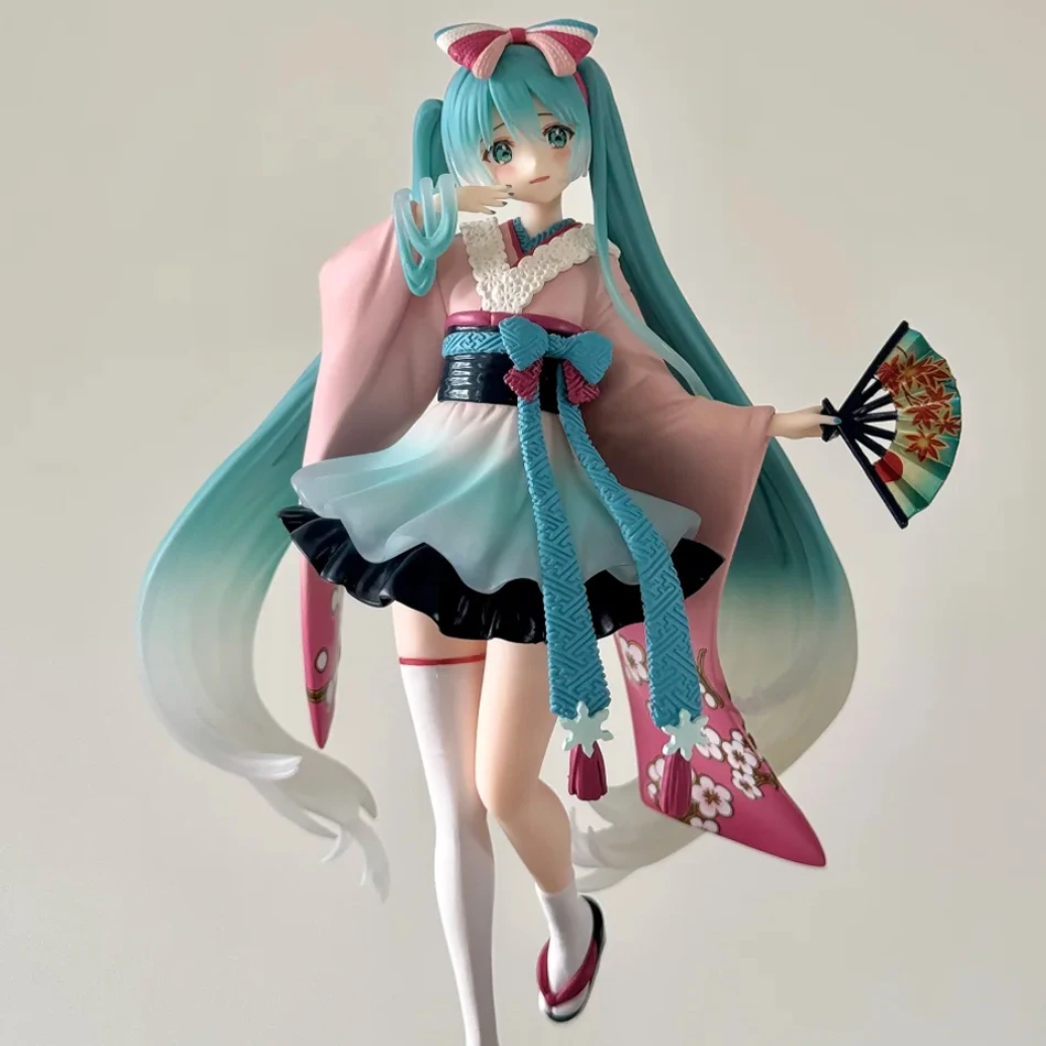 In stock Original Genuine FuRyu TENITOL Hatsune Miku (Kimono) Action Figure PVC Anime Model Collectible Toys Birthday Gifts