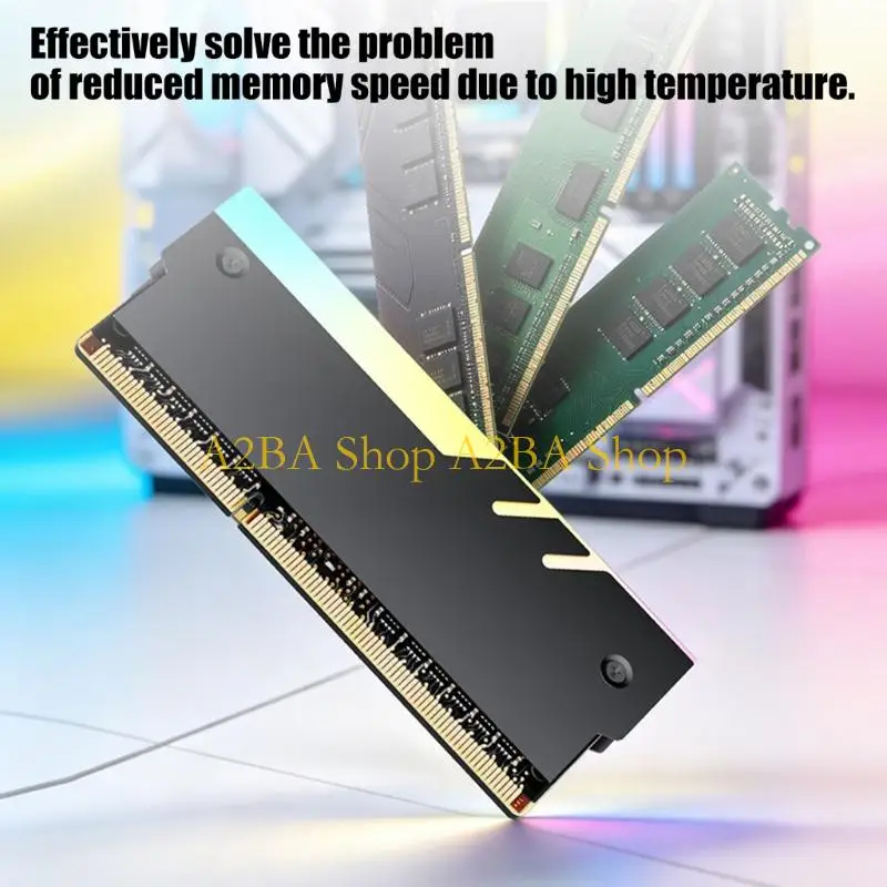 A2BA Computer Memory Coolers Heatsink for DDR5 DDR4 DDR3 DDR2 5V 3Pin ARGB Design