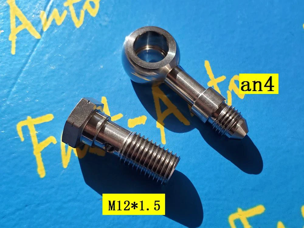 

stainless steel Banjo bolt M12 P1.5 M12 * 1.5 M12 x 1.5 Adapter to -4an an4 an-4 7/16unf fuel oil hose end fitting