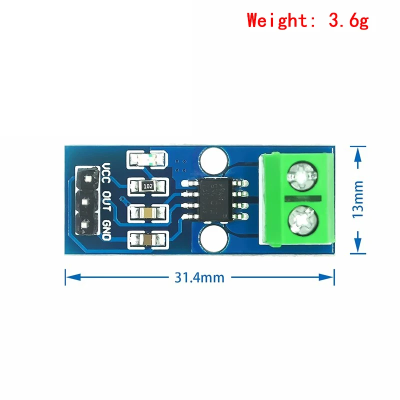 Obrázek 3: ACS712 5A 20A 30A dosah hala proud senzor modul pro arduino ACS712-30A ACS712-20A