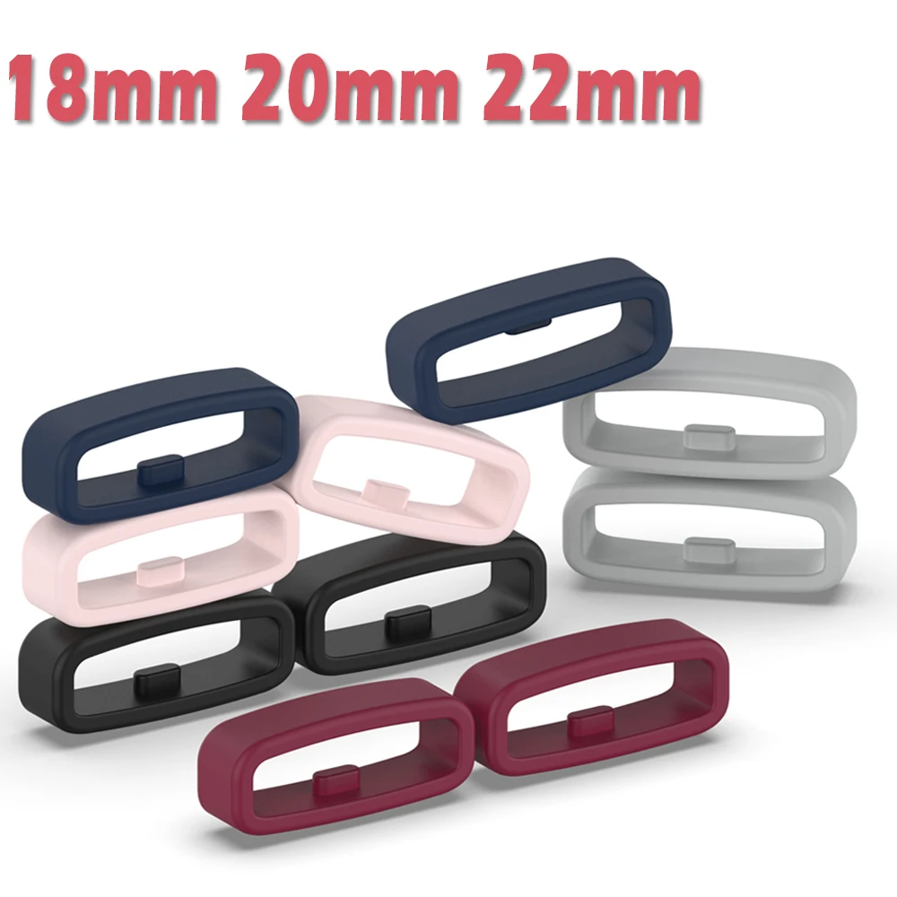 30pcs 18/20/22mm Silicone Watch Band Keeper Ring for Garmin Fenix 7 7S 6 6S Pro 5 5S Plus Forerunner 945 245 Strap Rubber Loop