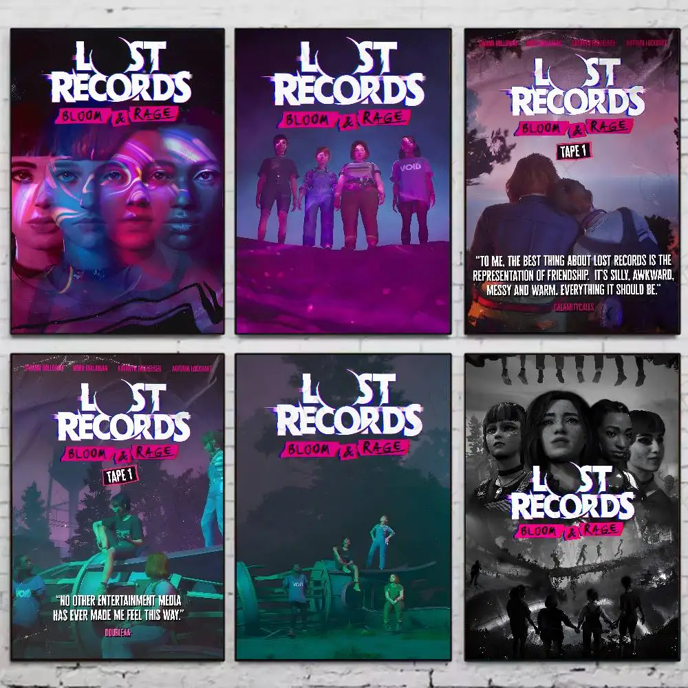 

New Popular Game L-Lost Records Bloom Rage High Quality Poster Stickers Dorm Living Room Aesthetic Wall Decoration Painting Gift