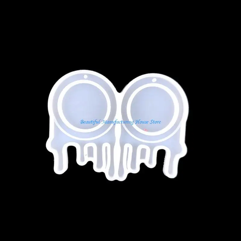 

E56A Diy Triangular Round Square Bleeding Earrings Pendant Decorative Silicone Mold