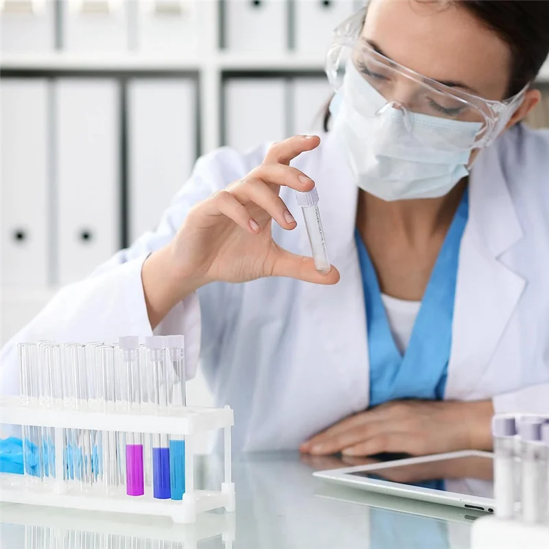 T88C 300 حزمة أنابيب اختبار البلاستيك الشفاف 12x100 مللي أنابيب بلاستيكية 12 مللي مع قبعات أنابيب الحلوى أنابيب مختبر الاختبار