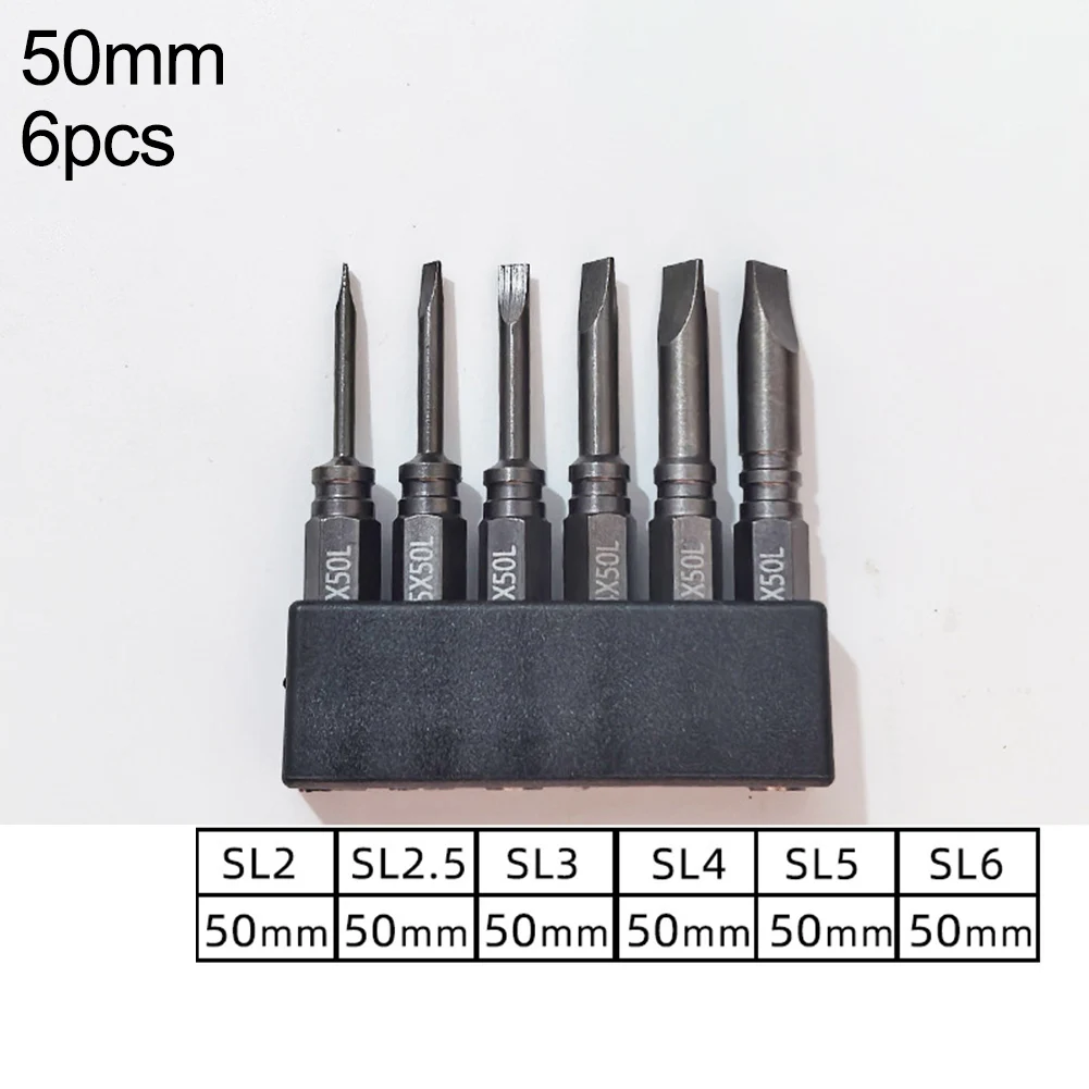 

6 шт. набор отверток с прорезями Impact = совместимы с SL2 SL2.5 SL3 SL4 SL5 SL6, плоская головка, длина 50 мм, 75 мм, 100 мм, 150 мм