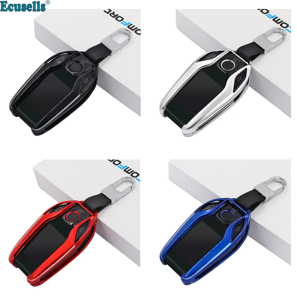 Smart LCD Car Key Case Shell Cover for CF400 CF500 TK800 Special Key Case with Key Chain Metal Protective Shell for  BMW MB