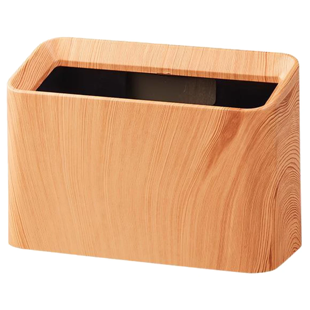 

Desktop Trash Can Small Waste Basket Mini Garbage Cans Retro Rubbish Bin Vintage Wooden Pattern Suitable for Desk Kitchen Table