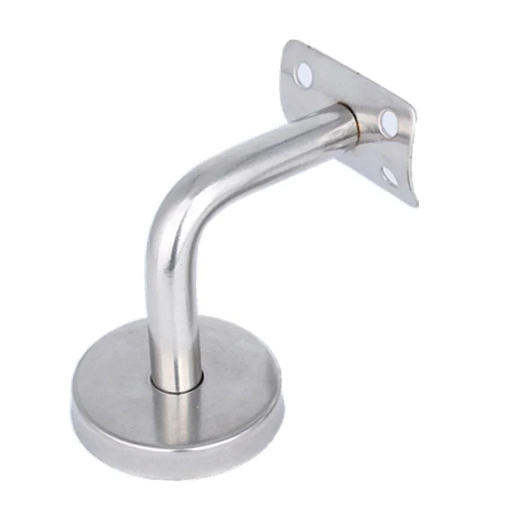 

1pc Handrail Bracket 90 Degrees Silver Stainless Steel Wall-mounted Solid Wall Support Hand Rail Balustrade Bracket Hardware