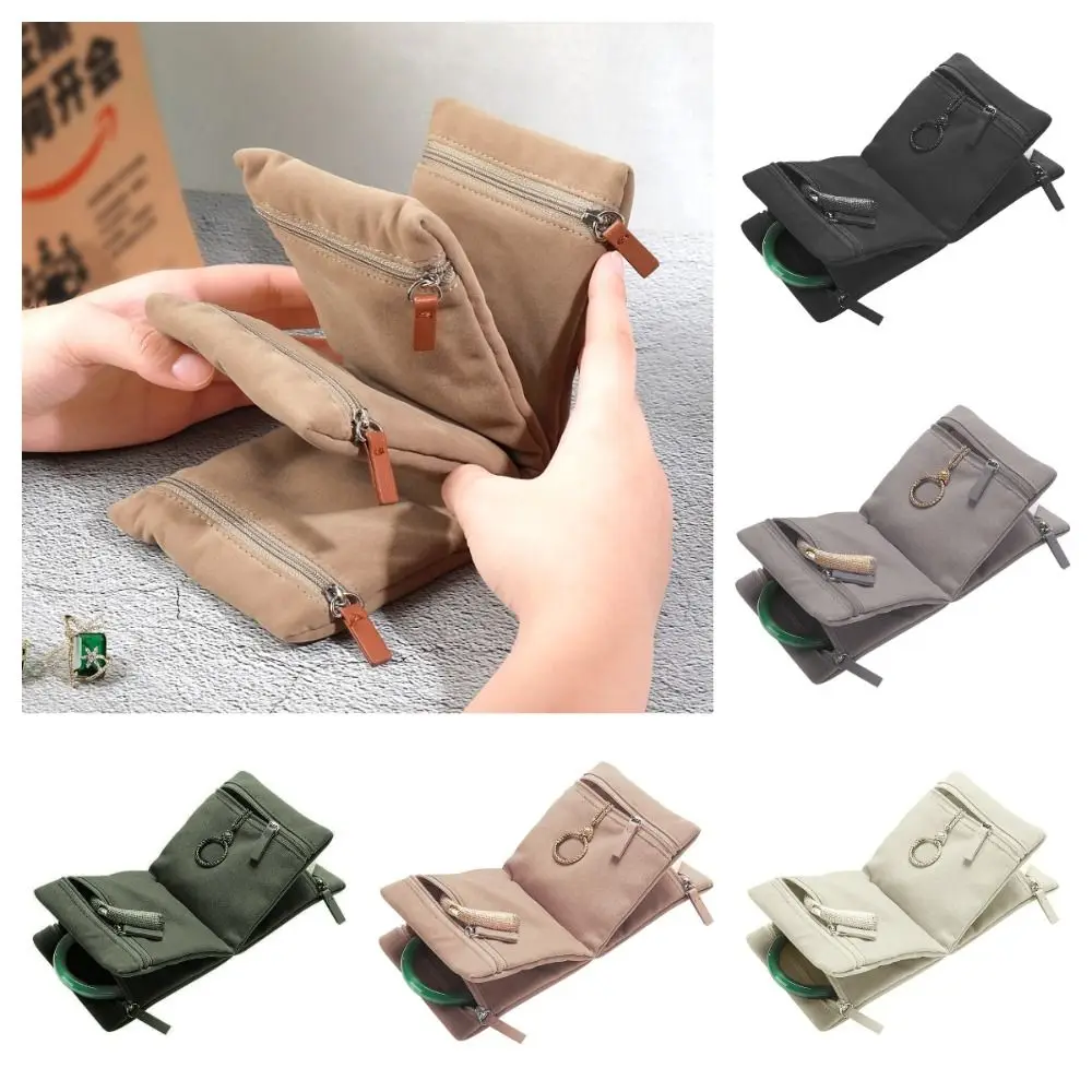 

Foldable Jewelry Organizer Multiple Compartments Necklace Organizer High Capacity Jewelry Ring Clutch Bag For Gifts Supplies