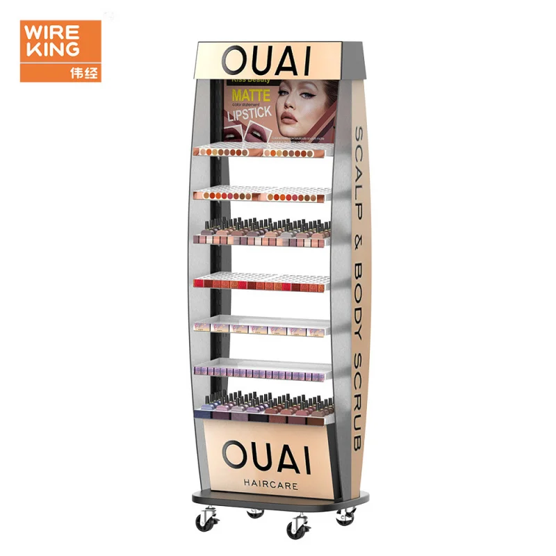 Custom. Customized Multi-Layer Rotating Cosmetic Display Stand 360-Degree Rotating Display Cabinet Counter Makeup Display