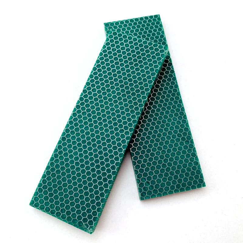 Mango de cuchillo de resina, tablero de nido de abeja de piel de serpiente, Material colgante DIY, herramientas EDC