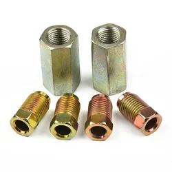 6pcs Brake Pipe 2 Qty 2 Way Female  Brake Pipe Connector With 4 M10 10mm Male Brake Nuts Short 3/16 