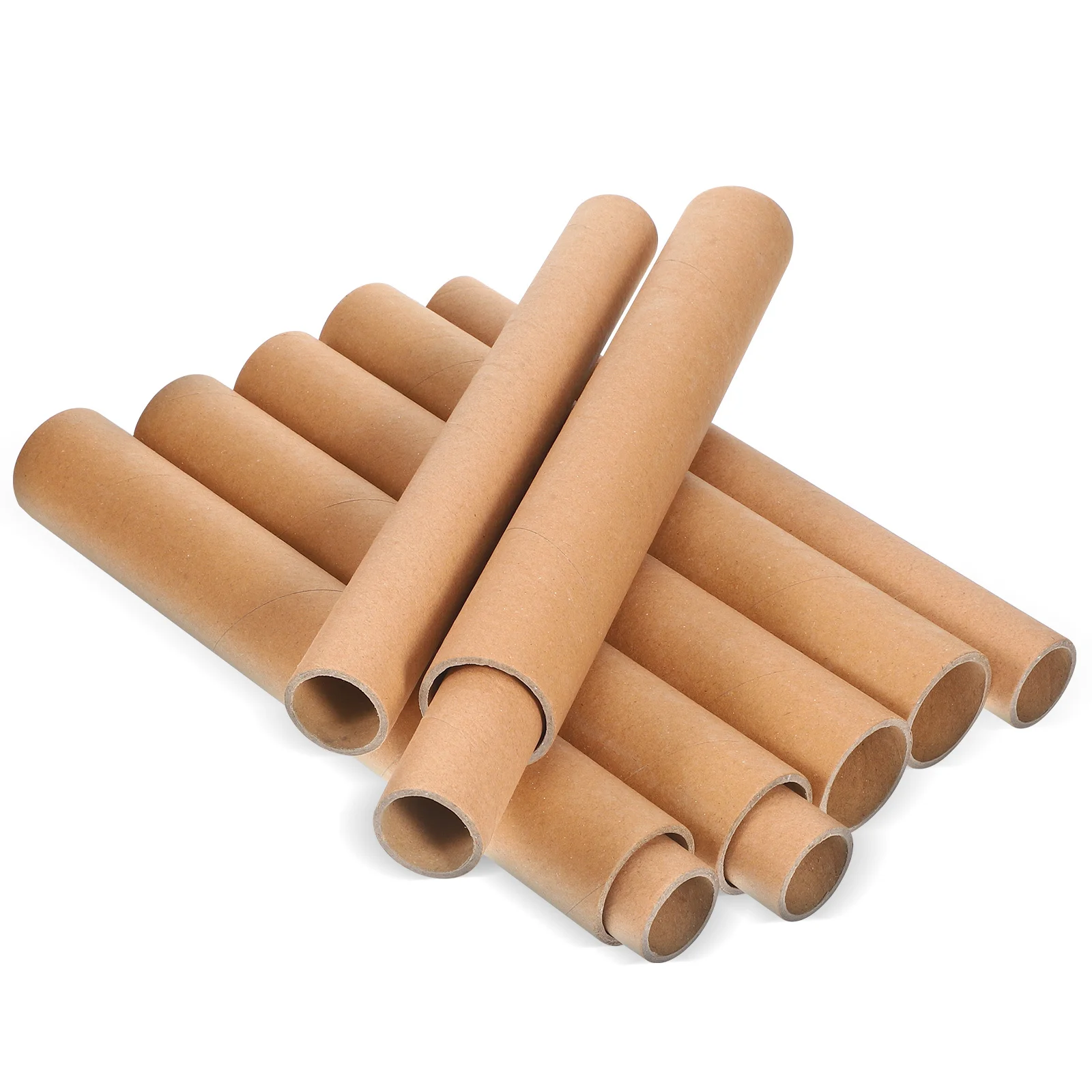 20Pcs Kraft Round Mailing Tubes Paper Cylinders for Poster Shipping Document Storage Organizer Tubes for Crafts Art Protection